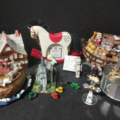 Two music boxes and other great baby room decor. https://ctbids.com/#!/description/share/768474 
