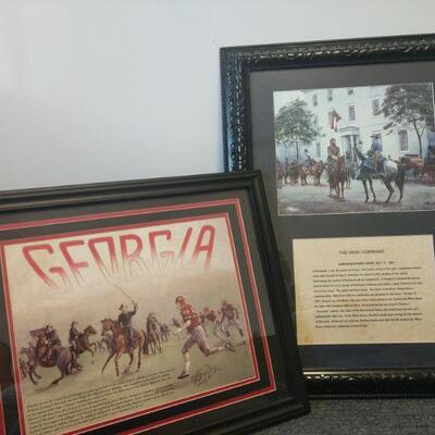 The beautifully framed and matted "The High Command" measures 21"x28.5". Also beautifully matted, the...