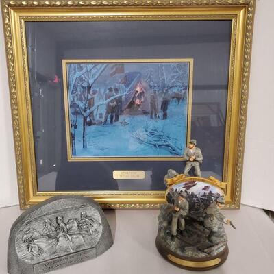 Strategy in The Snow print is matted in a 21x24". 2006 Bradford Exchange Gettysburg "Charge of The Confederacy" by John...