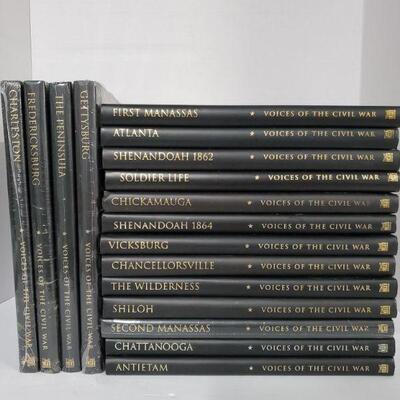 Collection of Time Life Voices of The Civil War hardcover books. Includes 17 books, 5 are still wrapped in cellophane....