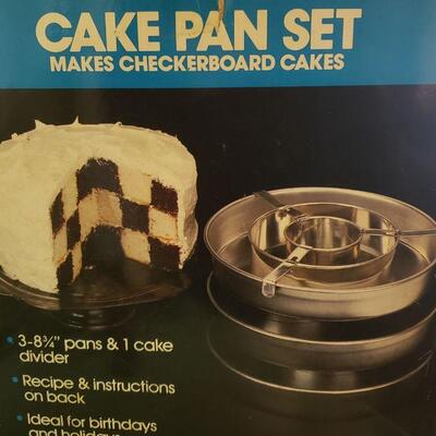 Vintage Cake Pan Set/Checker Board