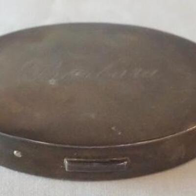 1007	MARY DUNHILL STERLING SILVER MONOGRAMMED COMPACT WITH FILTER AND MIRROR. APPROXIMATE WEIGHT 1.73OZT
