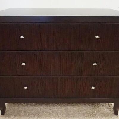 1069	BAKER BARBARA BARRY COLLECTION 3 DRAWER CHEST, HAS REEDED DRAWER FRONTS, 42 IN WIDE X 24 IN DEEP X 34 IN HIGH
