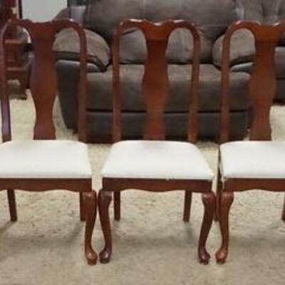 1078	SET OF 7 ASHLEY DINING CHAIRS, SOME SEATS HAVE STAINING, ONE ARM, 6 SIDE

