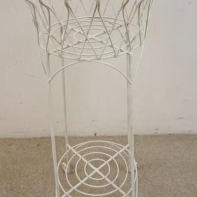 1090	IRON WIRE PLANT STAND, 16 1/2 IN TOP DIAMETER, 38 1/2 IN HIGH
