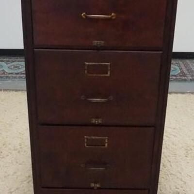 1040	SHAW WALKER MAHOGANY FILE CABINET, 4 DRAWERS, 20 1/4 IN WIDE X 52 IN HIGH X 27 1/4 IN DEEP

