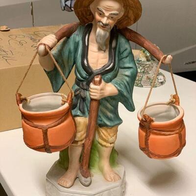 Taiwan Porcelain Fisherman Figurine