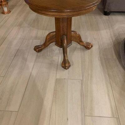Round Claw Foot End Table