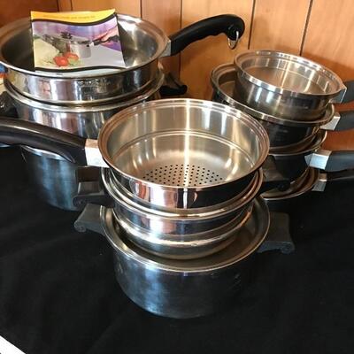 17 piece MINT Condition SaladMaster pots and pans set TP304S