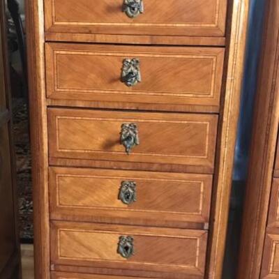 French 19th century semainier [ 7 drawer lingerie chest] $569 each
2 available
16 1/2 X 12 1/2 X 46 1/2