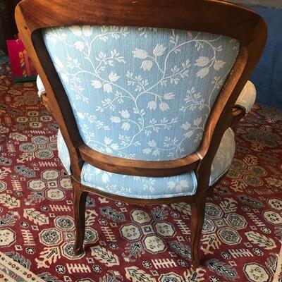 Reproduction of French 18th century Louis XV  fauteuil [armchair with hand carved flower decor $450