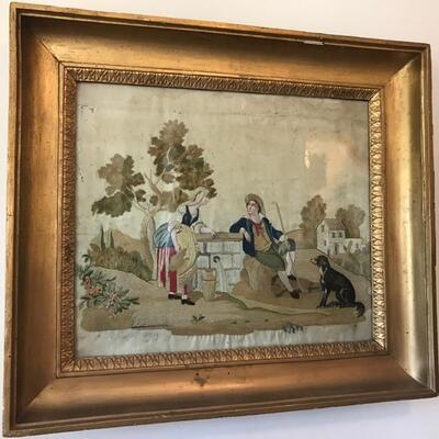 Antique silk embroidery art framed $395
24 X 21 1/2"