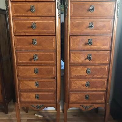 French 19th century semainier [ 7 drawer lingerie chest] $569 each
2 available
16 1/2 X 12 1/2 X 46 1/2"