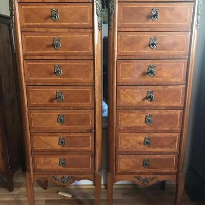 French 19th century semainier [ 7 drawer lingerie chest] $569 each
2 available
16 1/2 X 12 1/2 X 46 1/2