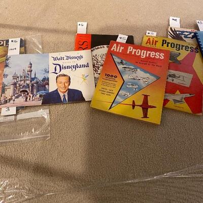 Vintage flying magazines, Walt Disney land souvenir book