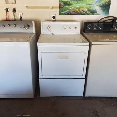 9004	

One Whirlpool washer, Kenmore Dryer, and One KitchenAid Washer
One Whirlpool washer, Kenmore Dryer, and One KitchenAid Washer...