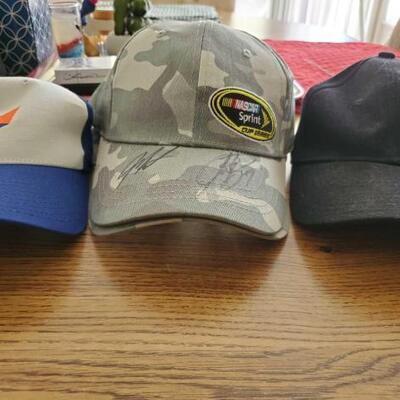 #954 â€¢ Three Nascar Cup series Ball caps and one Boehringer Ball cap