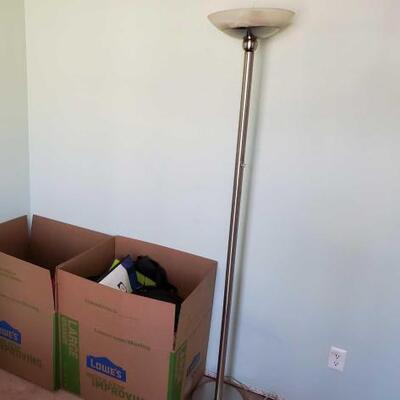 #5002 â€¢ One Lamp, One box of miscellaneous bags, and more