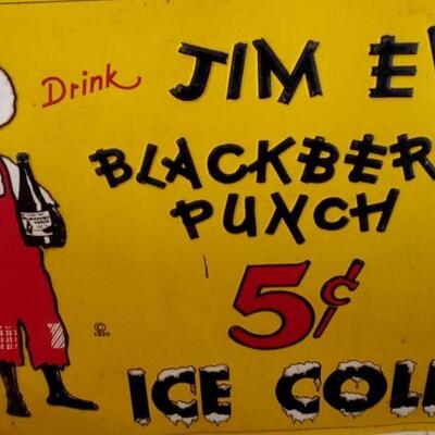 Drink Jim Ed's Blackberry Punch Sign