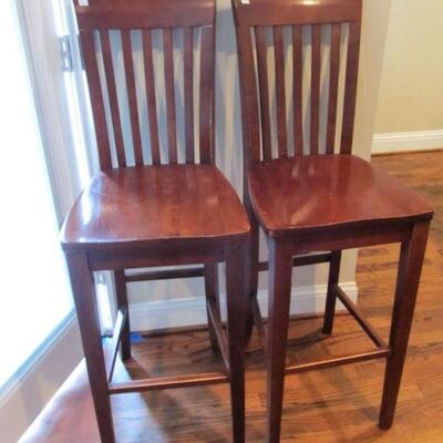 Nice 2pc barstools - solid wood.