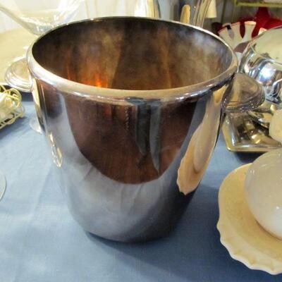 Vintage Champagne Ice Bucket - 1968 Dallas Fairmont Hotel. Made in Italy  Silverplated.