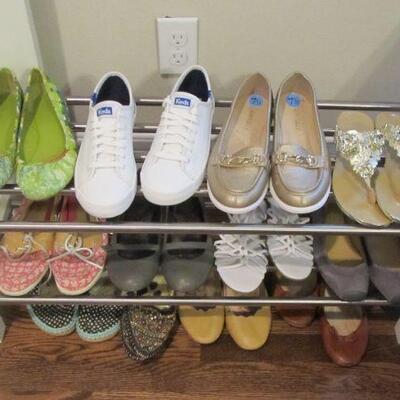 Cute ladies shoe section & shoe rack