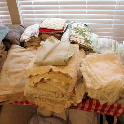 We have beautiful linens!  Including down comforters & pillows