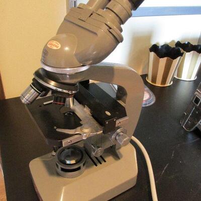 Vintage Olympus binocular microscope