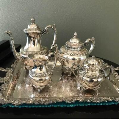 Silver Plated & Silver Serving Pieces and Tray