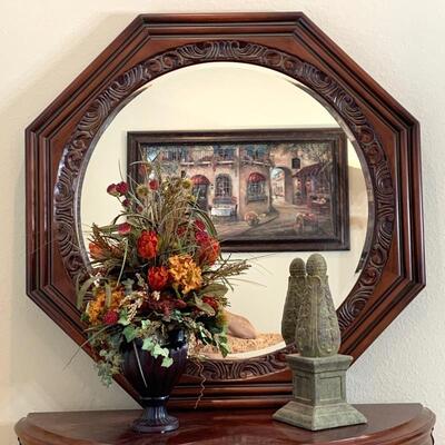 Hexagon Mirror measures 42" side to side