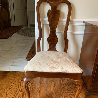 Set of 6 Drexel mahogany Queen Anne style side chairs