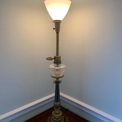 Rembrandt table lamp with milk glass diffuser