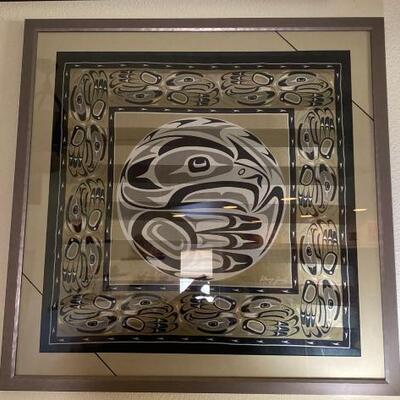 2046	

Framed Native Artwork by Anthony Joseph
Measures approx 37â€ x 37â€