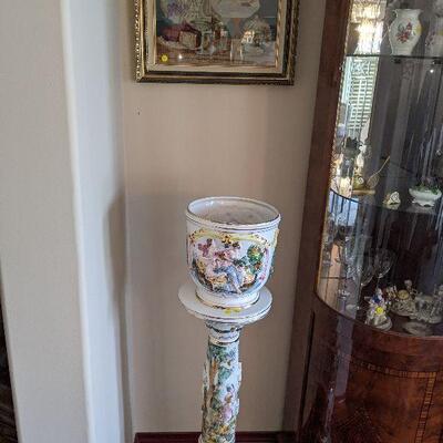 Capodimonte vase and stand Red Tag $300