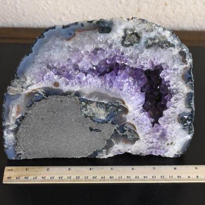 Amethyst Geode with Polished Edge