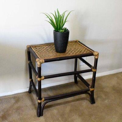 Side Table and Artificial Plant