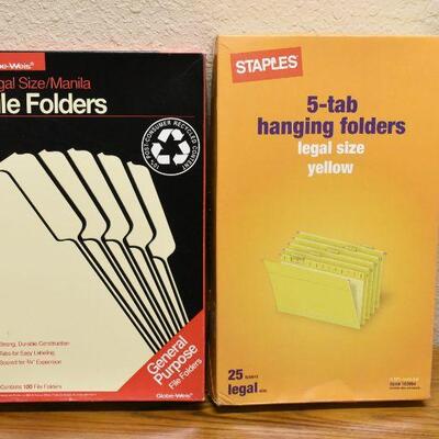 Colored Hanging & File Folders - Legal Size