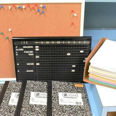 Changable Letter Board, Corkboard & Paper