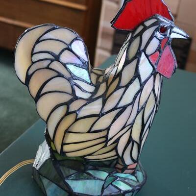 Stained glass rooster