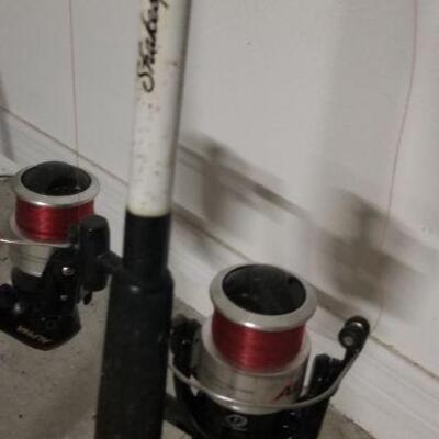 Two Shakespeare rods and reels