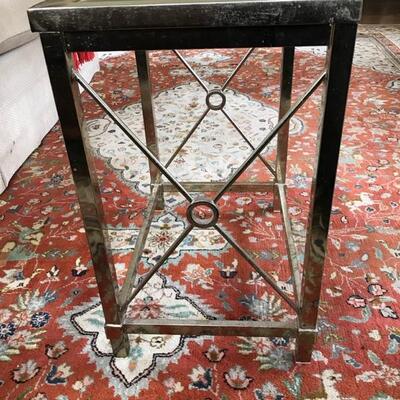Metal and glass side table $40
14 X 20 X 23