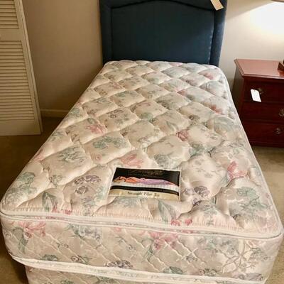 Twin headboard and Beautyrest boxspring and mattress $119