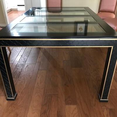 Black lacquered and glass dining table $480
44 X 66 X 30