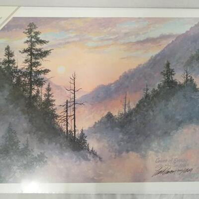 1034	SIGNED LEE ROBERSON LIMITED EDITION PRINT TITLED *COLORS OF EVENING* 1998 NO. 540/1000. IMAGE IS APP. 17 1/2 IN X 25 1/2 IN 
