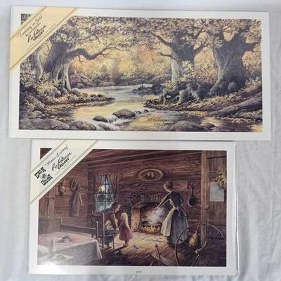 1179	LOT OF 2 SIGNED LEE ROBERSON LIMITED EDITION PRINTS *TAPESTRY IN GOLD* & *WINTER EVENING* BOTH ARE NO 540. LARGEST IMAGE MEASURES 25...