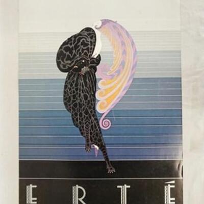 1092	ERTE CIRCLE GALLERY ART POSTER 1982. POSTER HAS SOME FOXING AND MINOR CREASES/TEARS. 36 IN X 22 IN 

