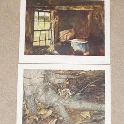 1106	LOT OF TWO ANDREW WYETH ART POSTERS BY SHOREWOOD FINE ART REPRODUCTIONS; *CHAMBERED NAUTILUS* & *CHRISTINA'S WORLD* THEY ARE BOTH...