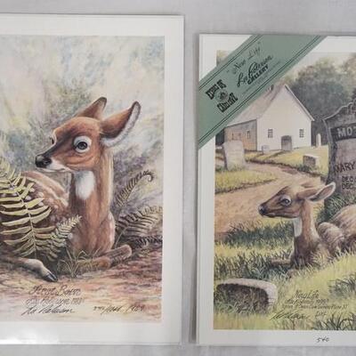 1045	LOT OF TWO LEE ROBERSON LIMITED EDITION PRINTS OF FAWNS; *FIRST BORN* 1988 NO. 540/1000, IMAGE IS APP. 13 1/2 IN X 17 1/4 IN & *NEW...