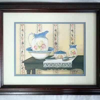 1061	LOT OF THREE SIGNED WILMA B. VINCENT LIMITED EDITION PRINTS; ONE DEPICTING A PITCHER W/ COWS OUTSIDE THE WINDOW NO. 558/1500 DATED...