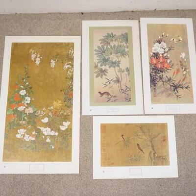 1127	LOT OF FOUR ASIAN ART POSTERS BY NEW YORK GRAPHIC SOCIETY. LOT INCLUDES; *MID AUTUMN* BY SHUNSO HISHIDA COPYRIGHT DATED 1978,...